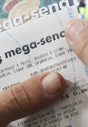 Bilhete de loteria traz alerta de combate à violência contra a mulher