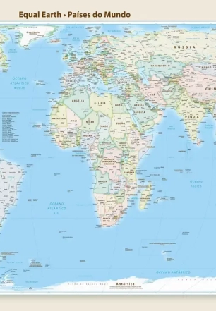 Novo mapa-múndi corrige tamanho da África, América do Sul e Ásia