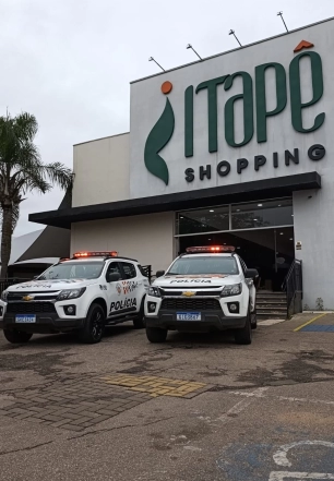 Polícia Militar realiza simulado de pronta resposta a roubo no Itapê Shopping