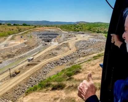 Lula inaugura túnel de transposição das águas do São Francisco no RN