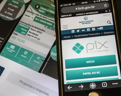 Transações via Pix caem em relação a dezembro, mas crescem em 12 meses